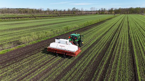 LaserWeeder combines computer vision, AI deep learning, robotics, and lasers to identify crops versus weeds - and shoots the weeds with lasers. (Photo: Business Wire)