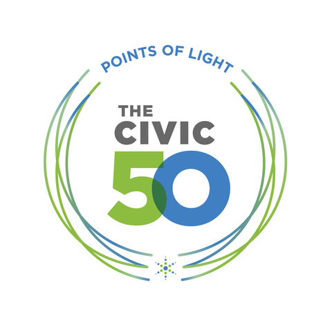 Aramark was named a 2024 honoree of The Civic 50 by Points of Light. The Civic 50 recognizes the top community-minded companies in the United States according to an annual survey. (Graphic: Business Wire)