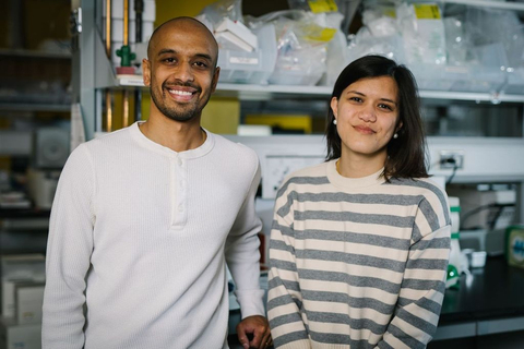 Nabla Bio Co-Founders Surge Biswas and Frances Anastassacos at the company's labs in Cambridge, Mass. (Photo: Business Wire)