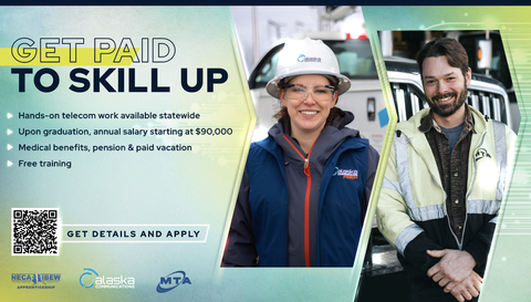Pictured: Apprentices Amanda and Chris are featured in a campaign launched by Alaska Communications and Matanuska Telecom Association (MTA). (Photo: Business Wire)