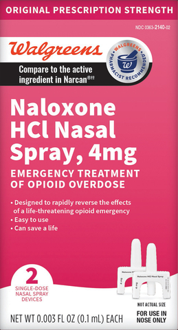 Walgreens Brand Naloxone HCl Nasal Spray, 4mg now available in stores and online. (Photo: Business Wire)