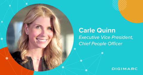 Carle Quinn joins Digimarc as Chief People Officer to spearhead the company’s global human resource function. She will drive initiatives that foster organizational resilience and optimize performance globally. Quinn's leadership style positions the company for sustained growth and industry leadership in digital watermarking technologies. (Graphic: Business Wire)