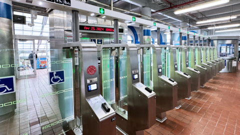 SEPTA's pilot program uses Conduent's 3D Fare Gate Solution at the 69th Street station. (Photo: Business Wire)