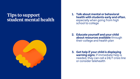 Tips to Support Student Mental Health. UnitedHealthcare Student Behavioral Health Report. (Graphic: Business Wire)