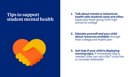 original Tips to Support Student Mental Health. UnitedHealthcare Student Behavioral Health Report. (Graphic: Business Wire)
