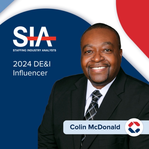 Chief Human Resource Officer, Colin McDonald, has been honored on the SIA’s 2024 DE&I Influencer List. This prestigious recognition celebrates trailblazers who actively foster diversity, equity, and inclusion within the workforce solutions sector. (Photo: Business Wire)