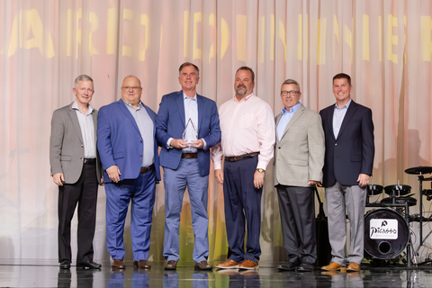 Johnstone Supply – The Ware Group won the 2023 National Distributor of the Year Award, Residential. Left to right: Mark Kuntz, CEO, METUS; Doug King, director, South Business Unit, METUS; Cameron Perkins, VP of marketing and vendor relations, Johnstone Supply; Ty Rath, area equipment manager, Johnstone Supply; Brinnon Williams, VP of residential business, METUS; David Archer, VP of commercial business, METUS (Photo: Business Wire)