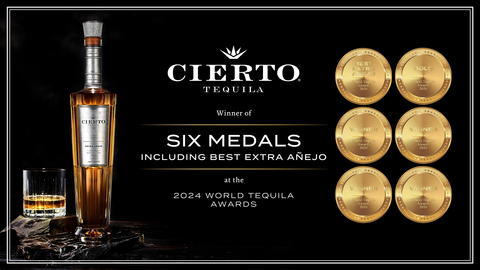 Cierto Tequila Wins Six Medals, Including Best Extra Añejo at the 2024 World Tequila Awards (Graphic: Business Wire)