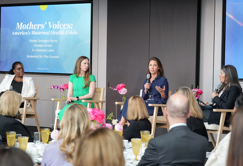 (left to right) Dr. Dawnette Lewis, Chelsea Clinton, Christy Turlington Burns and Pilar Guzmán speak onstage during the Women's Health Hosts Inaugural Health Lab at Hearst Tower on May 15, 2024 in New York City. (Photo by Ilya S. Savenok/Getty Images for Hearst)