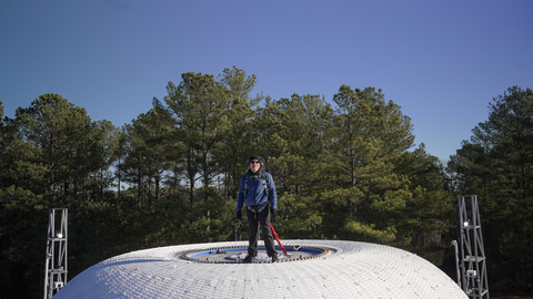 original Sierra Space elevates aerospace industry veteran Shawn Buckley to key leadership role, expanding the company's space station technology portfolio and in-space destinations development. In the photo, Buckley stands high atop Sierra Space's first full-scale test article of its LIFE habitat module ahead of a successful ultimate burst pressure test last December. (PHOTO CREDIT: Andrew Hughes/ Sierra Space)