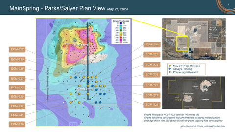 2024-05-21 ASCU Press Release: MainSpring drilling further defines near surface mineralization south of Parks/Salyer