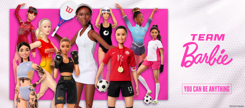 Barbie Celebrates Role-Model Athletes Who Have Broken Boundaries to Encourage Girls to Stay in Sports and Recognize Their Full Potential (Graphic: Business Wire)