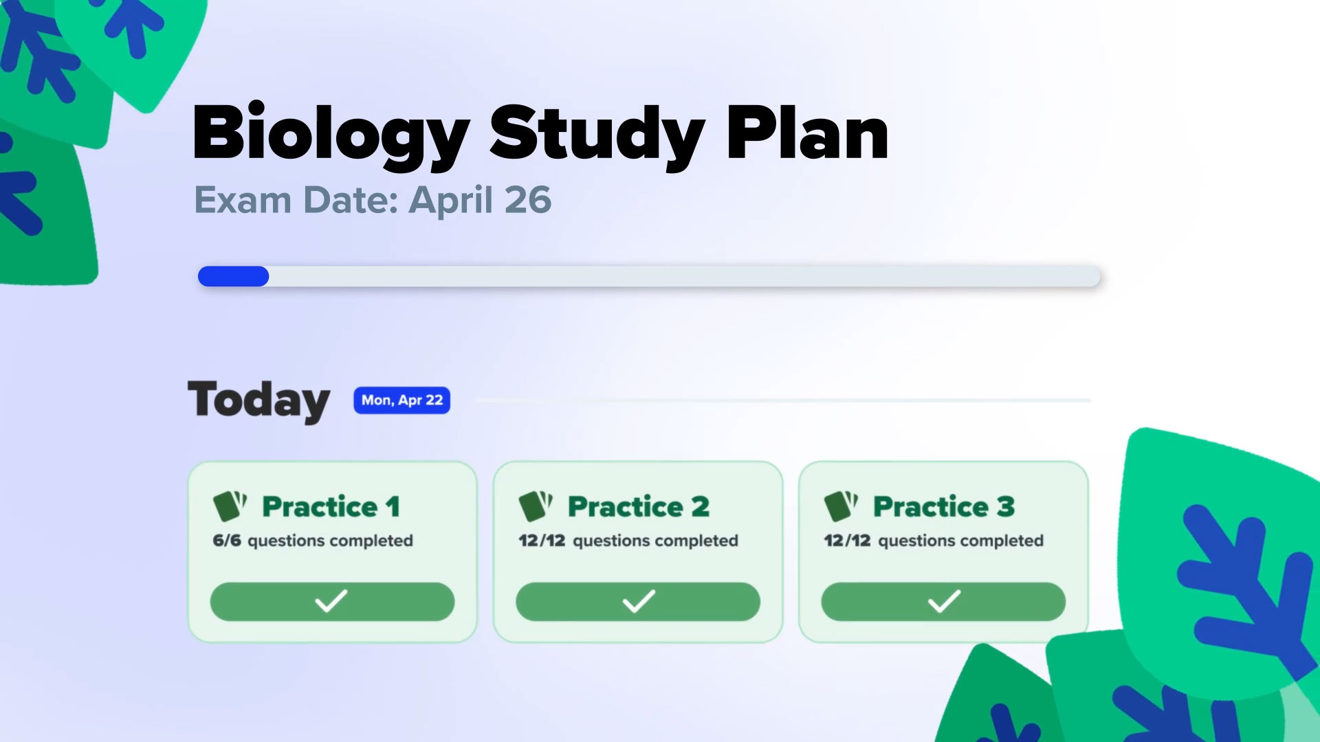 Brainly Test Prep provides Learners with daily customized tasks that are adjusted to their school schedule, relieving them of the stress of study planning.