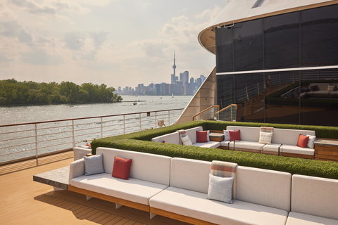 Viking today is celebrating the start of its third season in the Great Lakes with both of its identical expedition ships, the Viking Octantis and the Viking Polaris, now deployed in the region. Viking is offering a variety of itineraries that operate between Toronto and Duluth and explore all five Great Lakes. Pictured here, a view of Toronto from the Finse Terrace, an outdoor lounge area found on board Viking’s expedition ships. For more information, visit www.viking.com. (Photo: Business Wire)