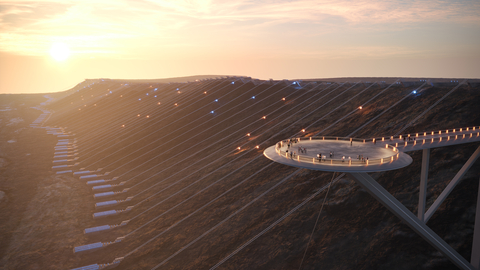 thumbnail EVy applies Energy Vault’s core gravity technology to pre-existing slopes and topography to store energy with minimal environmental impact and reduce the need for manmade structures, which can achieve ultra-low cost capital expenditures through eliminating the construction of the fixed frame structure. (Photo: Business Wire)