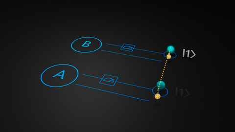 thumbnail Distributed entanglement was used to perform a remote gate sequence. The teleported CNOT was executed between silicon-spin qubits located in different cryostats connected by telecom fibre. (Photo: Business Wire)