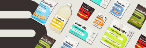 Today, Gopuff announced the launches of Basically Premium, a new line of unique, trendy and thoughtfully formulated products designed specifically for the Gopuff customer; several new products and subcategories under the flagship Basically brand; and a refreshed visual identity for the private label. (Graphic: Business Wire)