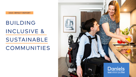 Daniels 2023 Impact Report with a Spotlight on Accessibility. https://danielshomes.ca/social-impact/ (Photo: Business Wire)