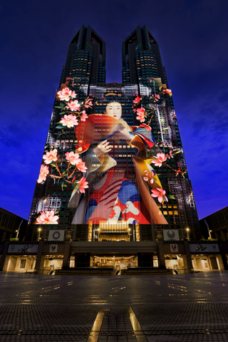 东京夜与光“浮世绘”（照片：美国商业资讯）