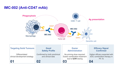 ImmuneOncia Announces Biomarker Results from Phase 1 Clinical Trial of CD47 Antibody at ASCO (Graphic: ImmuneOncia Therapeutics, Inc.)