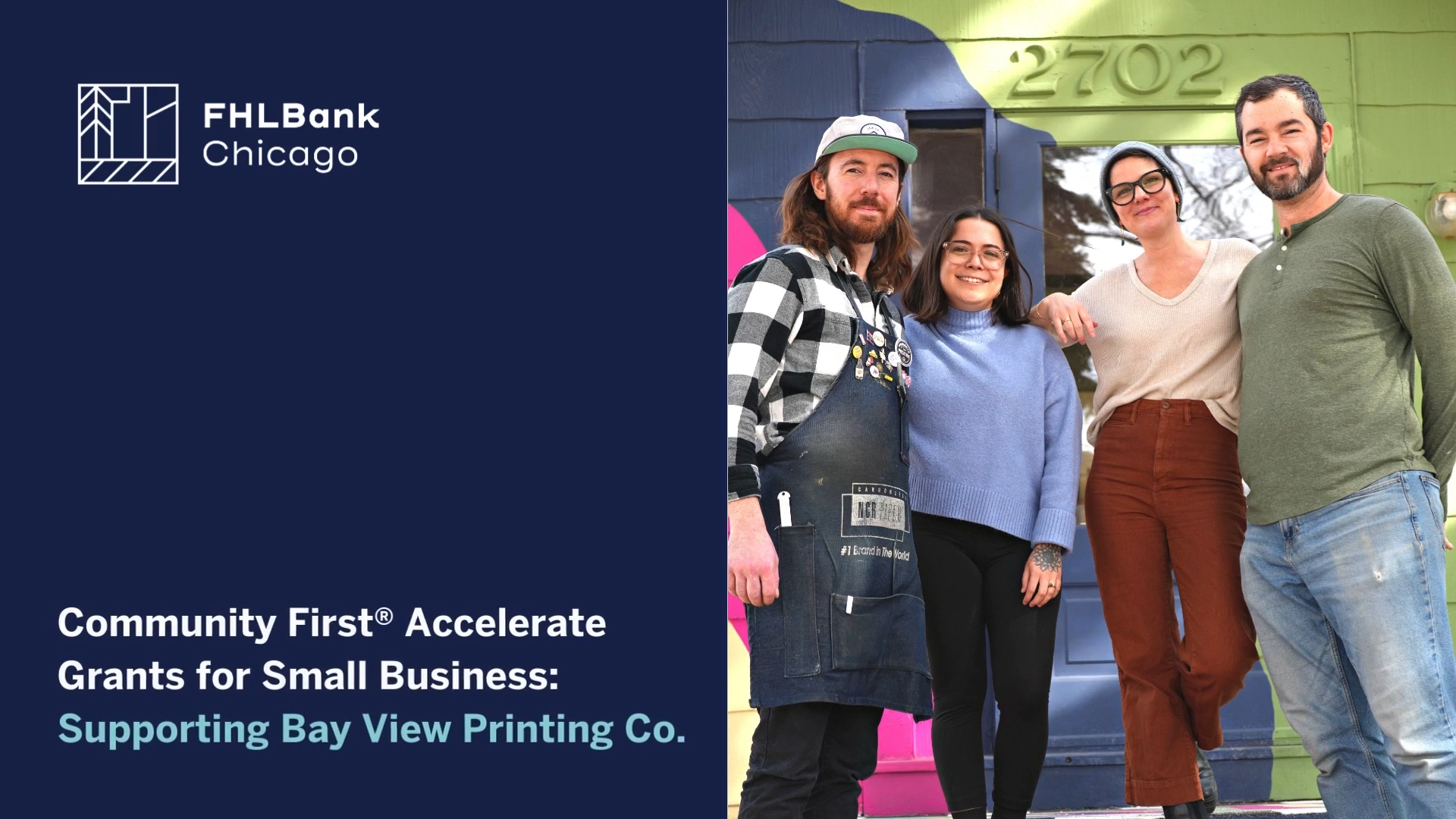 Bay View Printing Co. in Milwaukee received a $25,000 Community First Accelerate Grant for Small Business from FHLBank Chicago in 2023, in partnership with First Federal Bank of Wisconsin. Watch how this historical, women-owned business plans to use the grant to modernize and scale their operations.