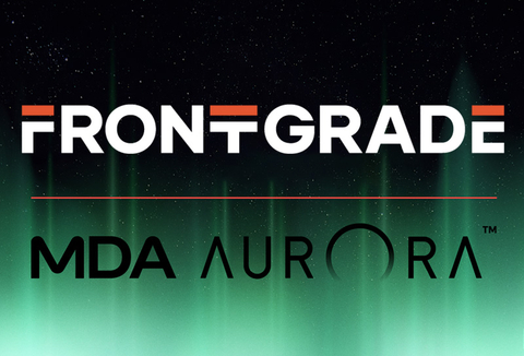 Frontgrade Technologies, a leading independent supplier of high-reliability, advanced electronic solutions for space and national security missions, announced today it has been selected by MDA Space Ltd. (TSX:MDA), a leading provider of advanced technology and services to the rapidly expanding global space industry, as part of the company’s supply chain for MDA AURORA™, a game-changing product line driving the transition from analog to digital satellite technology. (Graphic: Business Wire)