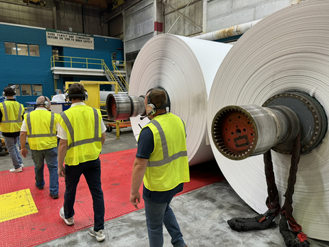 Large paper rolls from THE CHIEF paper machine. (Photo: Business Wire)