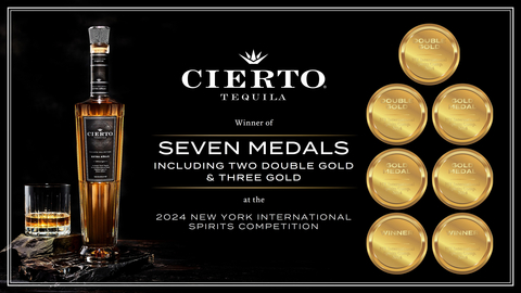 Cierto Tequila Wins Seven Medals at the 2024 New York International Spirits Competition (Graphic: Business Wire)