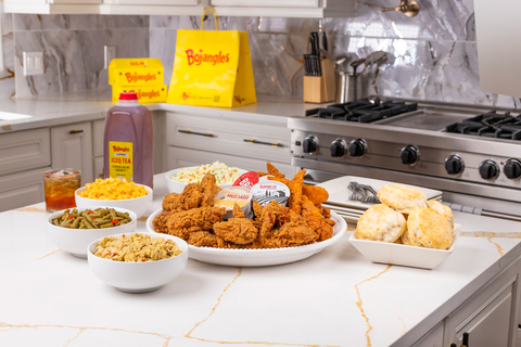 Bojangles, historically known as a go-to for gatherings of all kinds – from tailgates to family dinners, celebratory occasions to corporate meetings – now officially offers catering through a new partnership with ezCater, the leading food for work technology company in the United States. (Photo: Business Wire)