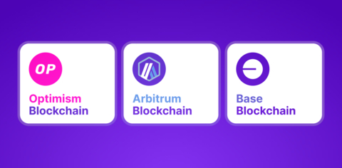 B2BinPay v20 now supports Optimism, Arbitrum, and Base blockchains, each chosen for their native support for stablecoins, making transactions more efficient and flexible for clients. (Graphic: Business Wire)