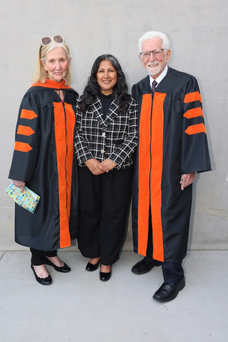 Arlene Harris, Mayor Farrah N. Khan of Irvine and Marty Cooper Celebrate Westcliff’s Class of 2024. (Photo: Business Wire)