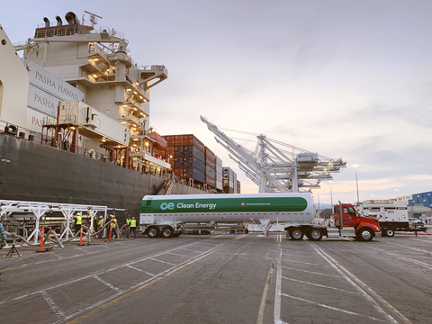 Clean Energy Tanker Refueling Pasha Hawaii's LNG-Powered Ship (Photo: Business Wire)