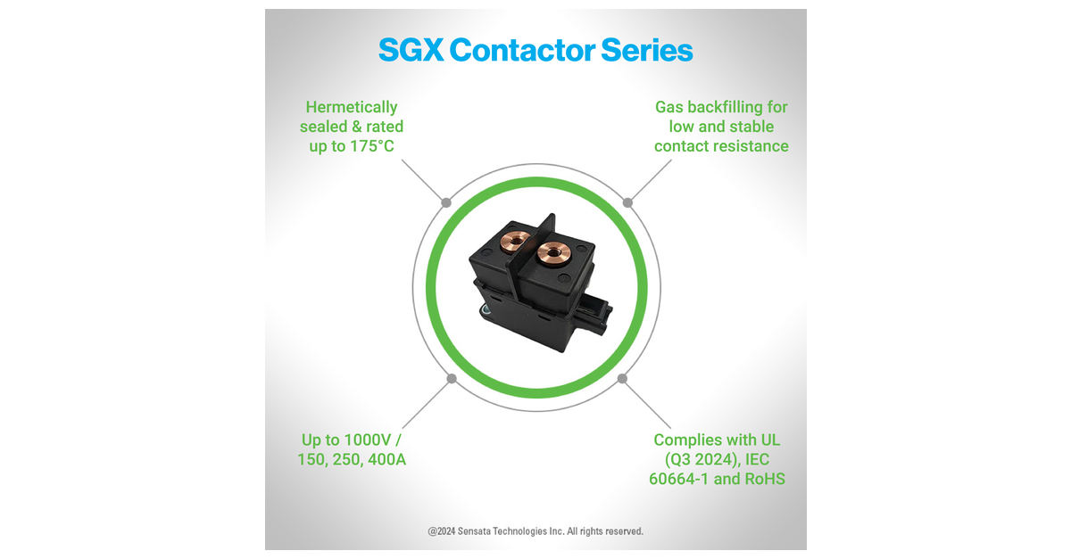 Sensata Technologies Introduces the SGX Series Contactors for Material ...