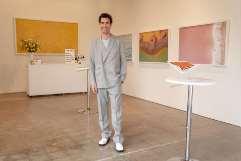 Artist J. Ryan Ulsh at the launch of his debut photography book, 'CYCLES,' at ADS-DAS Gallery in Newburgh, New York on May 11, 2024. (Photo: Briana Codella)