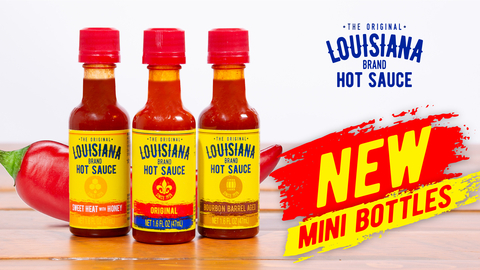 The new line of mini hot sauce bottles features three flavors – Original, Sweet Heat with Honey and Bourbon Barrel Aged – with more flavors coming soon. (Photo: Business Wire)