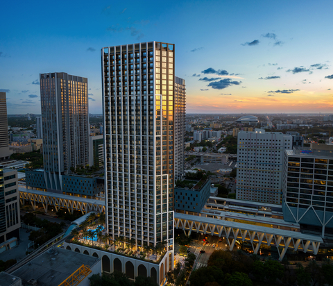 Oak Row Equities has announced the acquisition of 49 NW 5th Street in Downtown Miami. First & Fifth, a brand new luxury multifamily tower, will rise across from MiamiCentral Station – the hub of all four major train systems in South Florida. Globally esteemed architecture firm ODP is designing a spectacular tower to pay homage to Miami’s turn-of-the-century Venetian architecture while offering an extensive package of modern amenities for renters. (Photo: Business Wire)