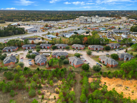 Aerial photo of Beverlye Crossings affordable housing development in Dothan, Alabama. (Photo: Business Wire)