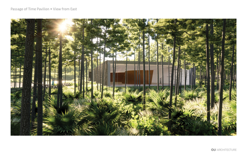 Artist Rendering of Longleaf Art Park and the Passage of Time Pavilion. (Photo: Business Wire)