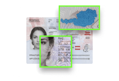 Regula Document Reader SDK verifies holograms and OVI in Austrian passports using the world's largest ID template database. (Photo: Regula)