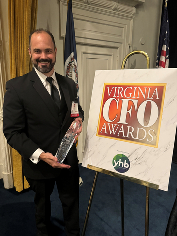 CAES CFO Sean Daily wins Virginia CFO of the Year Award in the Large Company category. (Photo: Business Wire)