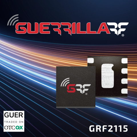 Guerrilla RF is now sampling the GRF2115, an ultra-wideband, high linearity gain block amplifier that delivers an exceptionally flat gain response over a single 50 MHz to 11 GHz broadband tune. (Graphic: Business Wire)