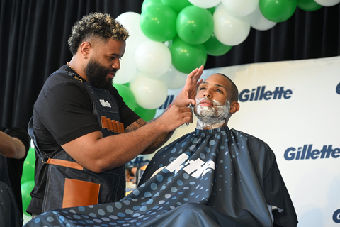 Boston Celtic and World Champion Al Horford partners with Gillette for his championship shave. Gillette donated $25,000 to Best Buddies in his honor. (Photo: Getty Images)