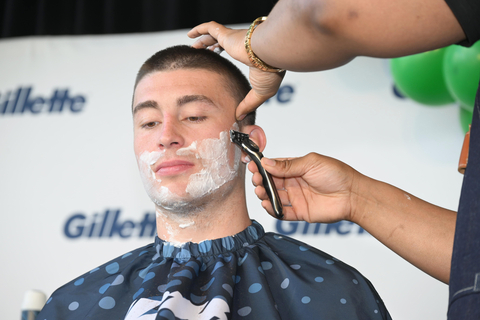 Boston Celtic and World Champion Payton Pritchard partners with Gillette for his championship shave. Gillette donated $25,000 to Edgerley Family South Boston Boys & Girls Club since it is one of his favorite charities. (Photo: Getty Images)