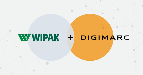 Digimarc and Wipak have partnered to help retailers and global brands embrace an eco-friendly strategy to product packaging. By combining Digimarc digital watermarks and Wipak's printed film technology, the companies help food, medical device, and pharmaceutical companies achieve sustainability and profitability goals through innovative packaging designed to advance the fight against plastic pollution and speed the path to net zero. (Graphic: Business Wire)