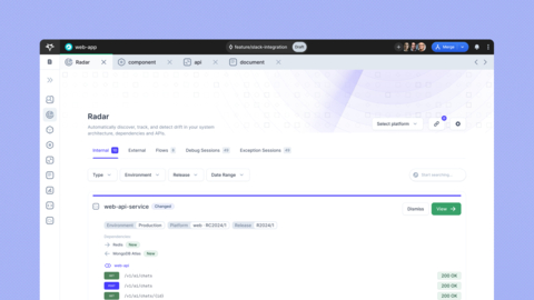 original Multiplayer's new Observability feature allows users to automatically discover, track and detect drift in their system architecture, dependences and APIs. (Graphic: Business Wire)
