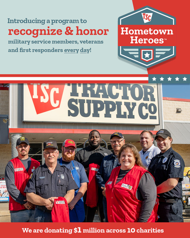 Tractor Supply salutes America’s military service members, veterans and first responders with launch of Hometown Heroes program (Photo: Business Wire)