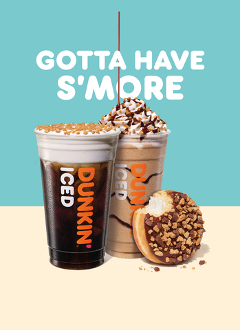 Dunkin's newest s’mores-inspired treats feature S’mores Cold Brew, Bonfire S’mores Frozen Coffee, and S’mores Donut. (Graphic: Business Wire)