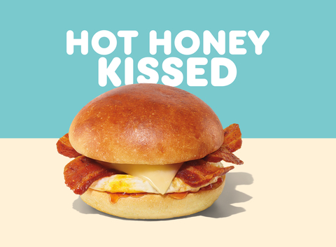 Dunkin's partnership with Mike’s Hot Honey® features a Hot Honey Bacon Sandwich, Hot Honey Bacon Wake-Up Wrap® and Hot Honey Snackin’ Bacon. (Graphic: Business Wire)
