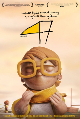 original “Robert got his first job at the age of 47…But he’s always been amazing…He was just waiting for the world to be.” That’s the simple truth of ‘47,’ the inspirational animated short about the lifelong journey of a man with Down syndrome, which won the prestigious Silver Film Lion and three other awards at last week’s Cannes Lions Festival of Creativity, and will be celebrated tonight at a fundraising screening event at the French Embassy’s Villa Albertine at the historic Payne Whitney mansion in New York City. (Graphic: Business Wire)