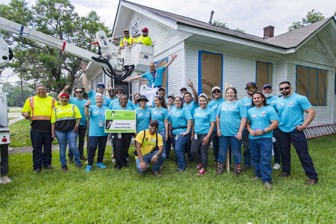 Port Houston employees volunteering last year with Rebuilding Together Houston's project to restore a veteran's home in the Denver Harbor Community. Rebuilding Together Houston received a Port Houston Community Grant in 2023. (Photo: Business Wire)